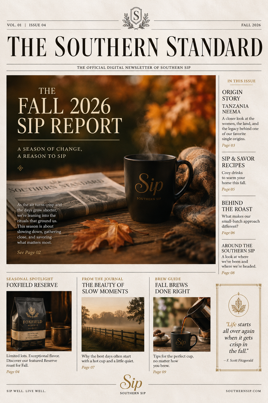 Fall 2026 Sip Report