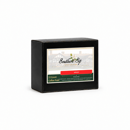 Coffee box turned to a left-facing three-quarter angle