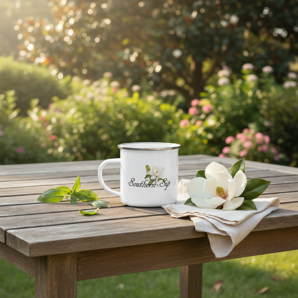 Southern Sip Enamel Mug – Garden Patio